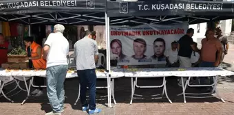 Kuşadası Belediyesi görev şehitlerini unutmadı