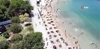 İstanbul'da termometreler 30 dereceyi gördü, Caddebostan plajı doldu taştı