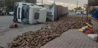 Son dakika gündem: Pancar yüklü TIR devrildi, sürücüsü hayatını kaybetti