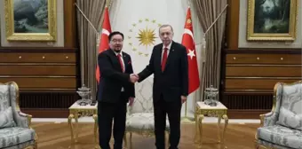 Cumhurbaşkanı Erdoğan, Moğolistan Ulusal Büyük Kuralı Başkanı Gombojav'u kabul etti