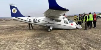 Isparta'da motoru arızalanan eğitim uçağı zorunlu iniş yaptı: 2 yaralı