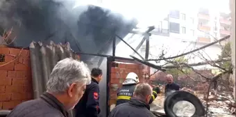 Odunlukta çıkan yangın maddi hasara neden oldu