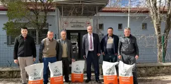 Çiftçilere hibe destekli yağlık ayçiçeği tohumu dağıtıldı