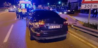 Samsun'da kontrolden çıkan araç bariyerlere çarptı: 3 yaralı