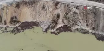 Torul Baraj Gölü'nde çöp adaları yüzmeye başladı