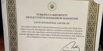 Bilecik Belediyesi İtfaiye Çalışanlarına Devlet Üstün Fedakarlık Madalyası Verildi