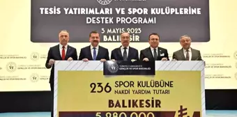 Balıkesirli amatör spor kulüplerine büyük maddi destek