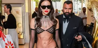 Cesaretiyle hayran bırakan Irina Shayk, Cannes Film Festivali'ne iç çamaşırlı kombiniyle geldi