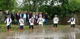 Bafra Ovası'nda çeltik tohumları toprakla buluşuyor