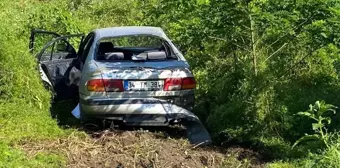 Samsun'da Otomobilin Şarampole Uçtuğu Kazada 3 Kişi Yaralandı