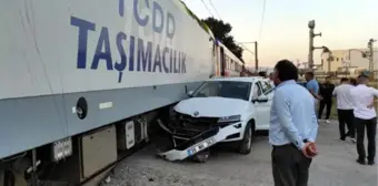 Çerkezköy'de Otomobil Trenle Çarpıştı, Yaralanan Olmadı