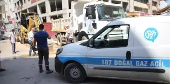 Tokat'ta Altyapı Çalışması Sırasında Doğal Gaz Borusu Delindi