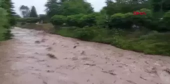 BOLU'DA SAĞANAK; MENGEN-PAZARKÖY YOLU KAPANDI