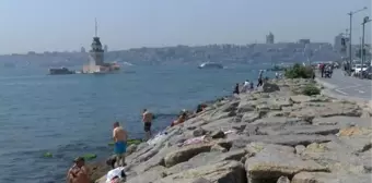 İstanbul'da Sıcak Hava Nedeniyle Vatandaşlar Sahillere Akın Etti