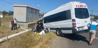 Tekirdağ'da işçi servisi kaza yaptı: 7 yaralı