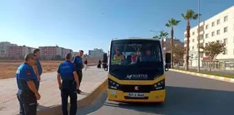 Nusaybin'de zabıta toplu taşıma araçlarını denetledi