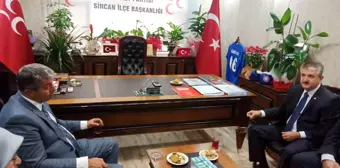 Erkan Haberal, MHP Sincan İlçe Başkanı Oğuz Nihat Alkan'ı ziyaret etti