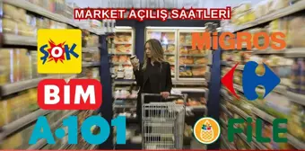 ŞOK market çalışma saatleri! BİM, A101, Migros, File, CarrefourSa kaçta açılıyor?