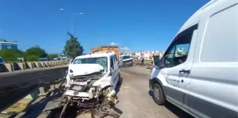 Samsun'da 5 aracın karıştığı zincirleme kaza: 2 yaralı