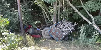 Bolu'da traktör dereye devrildi, sürücü ağır yaralandı