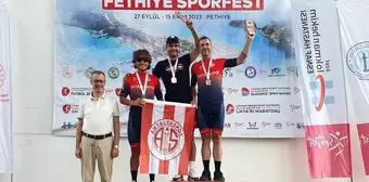 Antalyasporlu Bisikletçiler Fethiye Uluslararası Likya Granfondo Yarışında İlk Üç Sırayı Aldı