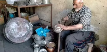 Tokat'ta 70 yıldır kalaycılık mesleğini sürdüren Ahmet Bilge