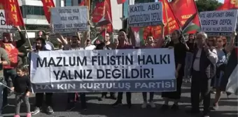 HKP Üyeleri İsrail Başkonsolosluğu Önünde Filistin'e Destek Eylemi Yaptı