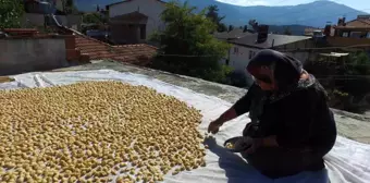 5 asırlık yöntemle hazırlanan tarhanalar damlara serildi