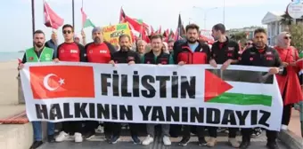 Samsun'da İHH tarafından 'Büyük Filistin Yürüyüşü' düzenlendi