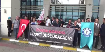 Edirne'de Sağlık Çalışanları Bir Hasta Yakınının Doktoru Silahla Tehdit Etmesine Tepki Gösterdi