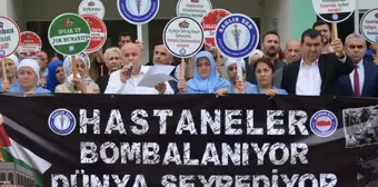 Giresun'da Sağlık-Sen Üyeleri İsrail'in Gazze'ye Saldırılarını Protesto Etti