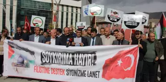 Hakkari ve Muş'ta İsrail'in Filistin'e yönelik saldırıları protesto edildi