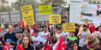 Pazarcık'ta Gazze'ye Destek Mitingi Gerçekleştirildi