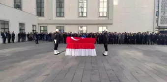 Trafik kazasında şehit olan bekçi için Ankara Emniyet Müdürlüğünde tören düzenlendi