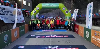 Trabzon'da düzenlenen Ultra Sümela patika yarışlarına 45 sporcu katıldı