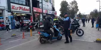 Düzce'de İstanbul Caddesi'nde Motosiklet Denetimi