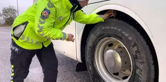 Yozgat'ta Ticari Araçlara Kış Lastiği Denetimi