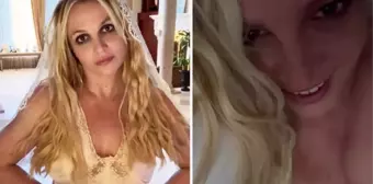 Britney Spears, yatakta çırılçıplak halde şekilden şekle girdi