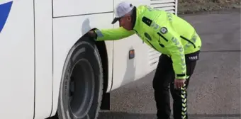 Ankara'da yolcu otobüslerine kış lastiği denetimi yapıldı