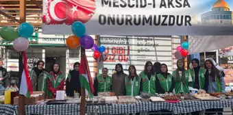 Burdur'da Filistinlilere Destek Amacıyla Hayır Çarşısı Açıldı