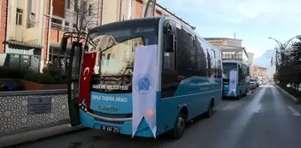 Hakkari Belediyesi 2 minibüsü hizmete sundu