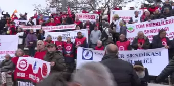 Emekliler Ankara'da Büyük Miting Yaptı