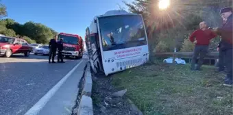 Samsun'da halk otobüsü kaza yaptı, 1 yolcu yaralandı