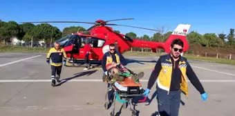 Samsun'da Ağabeyinin Ölüm Haberini Verirken Kaza Yapan Genç Kız Ambulans Helikopterle Hastaneye Kaldırıldı