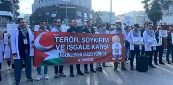 Sakarya ve Zonguldak'ta Hekimler İsrail'in Saldırılarını Protesto Etti