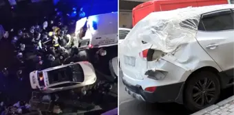 Vinçten malzeme indiren işçi, 4. kattan otomobilin üzerine düştü