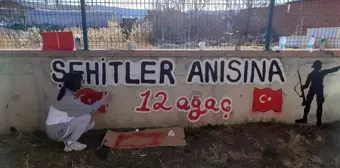 Çorum'un Sungurlu İlçesi'nde Fen Lisesi Öğrencileri Şehitler İçin Fidan Dikti