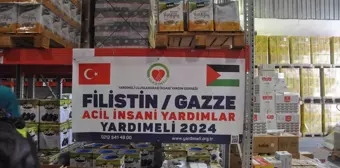 Yardımeli Derneği Gazze'ye Yardım Malzemelerini Türk Kızılaya Teslim Etti