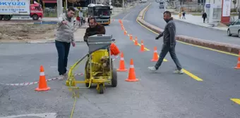 Kırşehir'de Yol Çizgi Çalışması Tamamlandı