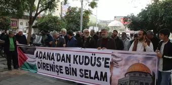 Adana'da İsrail'in Gazze'ye yönelik saldırılarına tepki